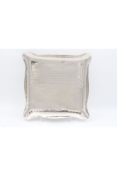 ANTEPSEPETİ Copper Silver Coated Tray 29 cm