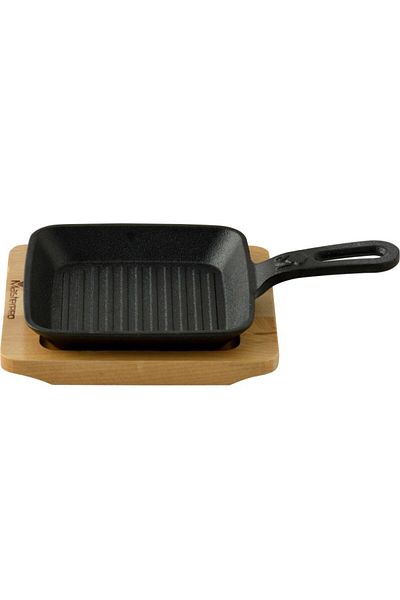 MasterPro COOK & SHARE cast iron grill pan 13.7x22.2x2.2 cm black