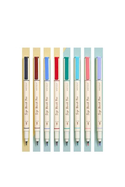 Writech W-827 Brush Type Felt Pen Violet Blue - Box of 12