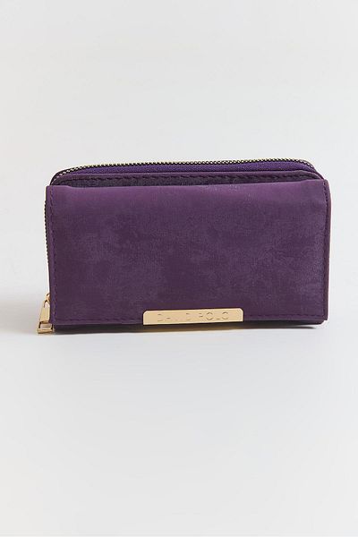 Raneel Kazançlı Alışveriş Zippered Multi-Compartment Women's Wallet Purple
