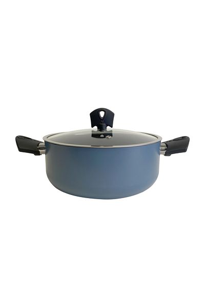 San Ignacio Caserola cu capac si invelis antiaderent NOIA 24 cm albastru