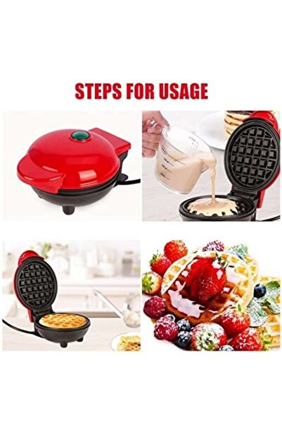 coshop Mini waffle maker, non-stick coating, overheating protection, indicator light