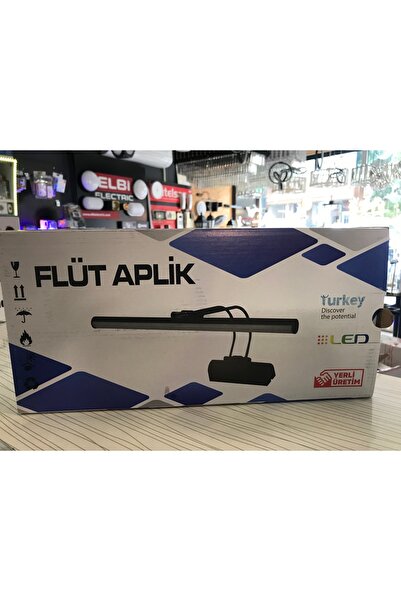 Elif Flute Led Sconce Black Case 3200 K Daylight Table Sconce 35 cm