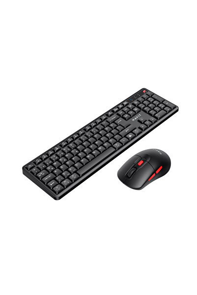 Havit KB261WB Kablosuz Klavye Mouse Seti – Türkçe Q, Ultra Sessiz Tuşlar - Siyah