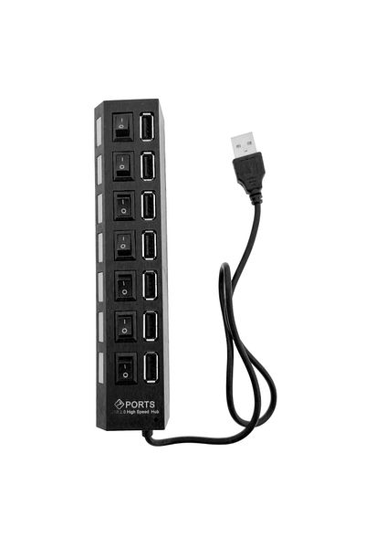 Autoblow 7-port hub BLOW PROLECH 66-387, USB 2.0, 480Mbps, 500mA, Black