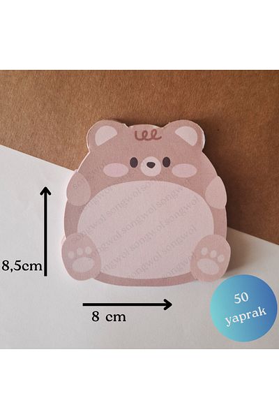 Songwol Studios Bear Teddy Bear Shaped Memo Pad, Memopad, Notepad, Notepad