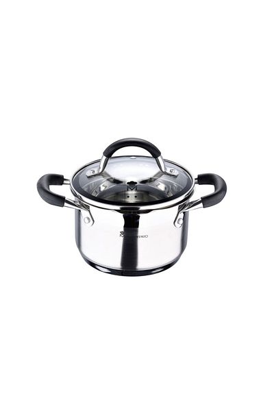 MasterPro Pot with lid, stainless steel FOODIES 16 cm 1.8 liters