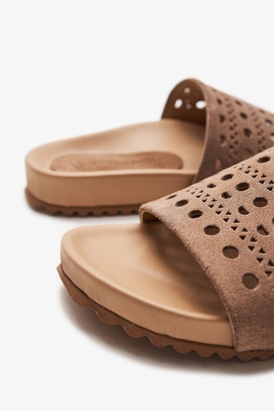 Louis Cardy Benna Sigaro Genuine Leather Women's Slippers