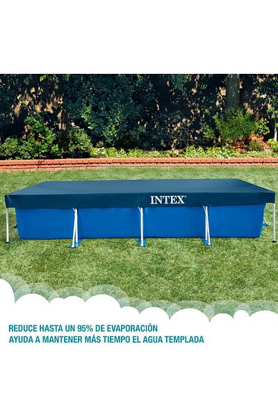 Intex Rectangular Pool Cover – 4.6m x 2.3m (15'1" x 7'5") – Blue