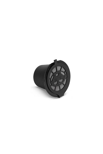 motor starter Set of 2 reusable coffee capsules compatible with Nespresso, Plastic, Black