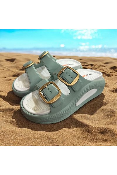 Cozi company Women's Wedge Heel Soft Sole Beach Sea Daily Comfortable Slippers