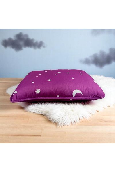 Coneltex Quilted pillow "Moon and Stars" Coneltex, 50 x 70 cm, square, anti-allergic filling, purple