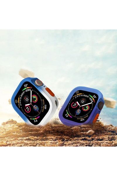 REDz Accessories Soft Bumper Case, Silicone, Purple and Blue - Apple Watch 42mm Series 10