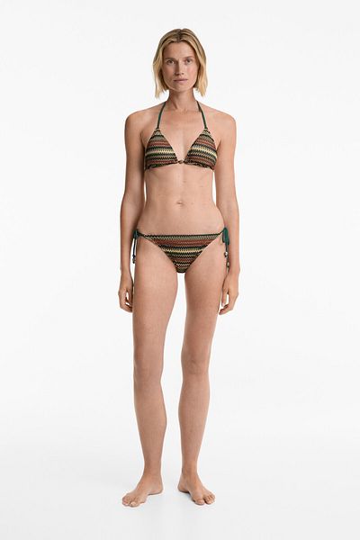 Oysho Medium-coverage crochet tie bikini briefs