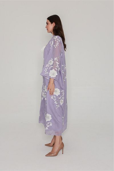 IKKXA Petal Grace Embroidered Jalabiya