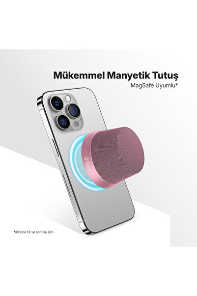 Ttec Vox Mini M Magsafe Uyumlu 2’si 1 Arada Kablosuz Bluetooth Hoparlör Pembe