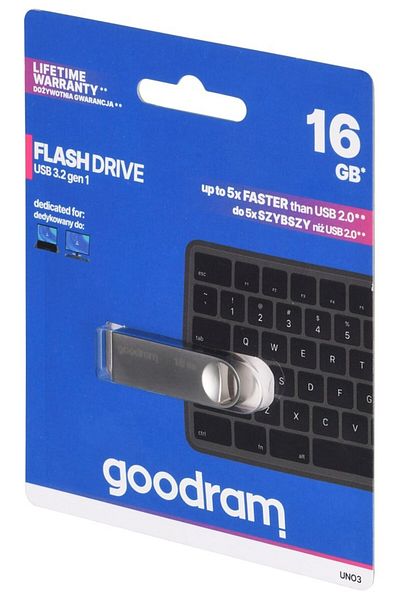 Goodram USB memory stick, GOODRAM, 16GB, USB 3.2 Gen 1, Black