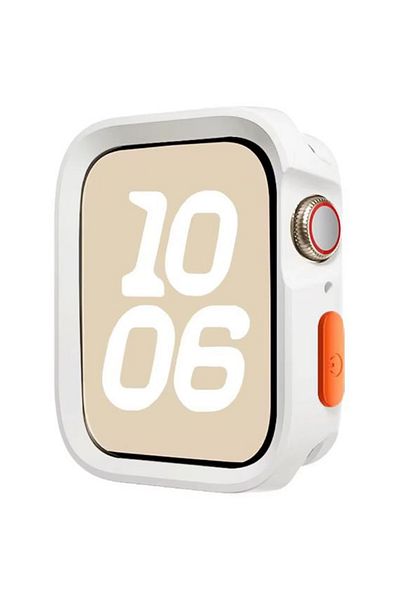 REDz Accessories Soft Bumper Case, Silicone, White - Apple Watch 46mm Series 10