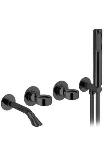 WEBERT Italian Webert Opera Built-In Bathroom Faucet with Handle Matte Black ...