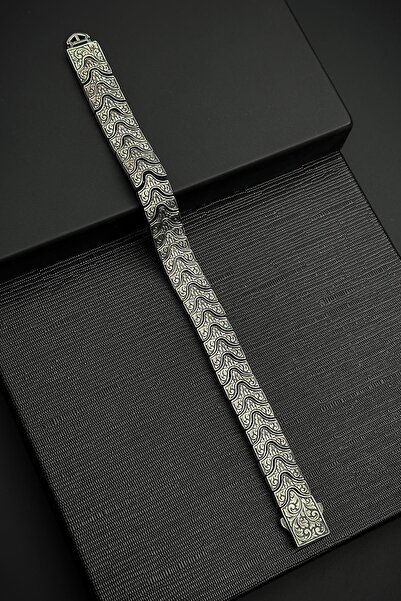 FRNCH 925 Ayar Gümüş Tibetan Model Gümüş Renk Erkek Bileklik FRJ12457-3457-A