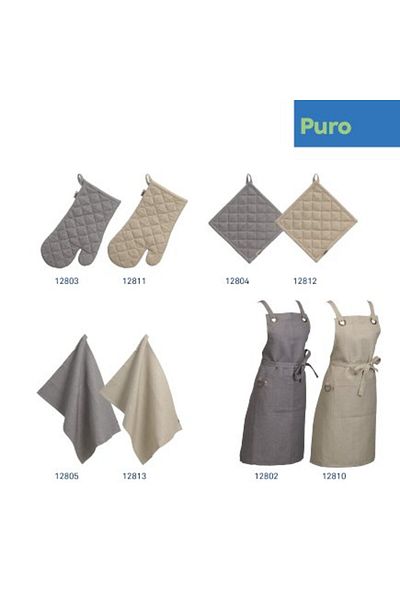 Kela Puro apron 55% cotton/45% in gray 85.0x70.0cm