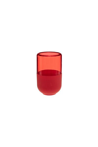 5 five simply smart Twin Red bath glass, plastic, 7x11.5 cm