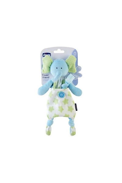 Chicco Pacifier holder, Pocket Elephant, multicolor, Chicco
