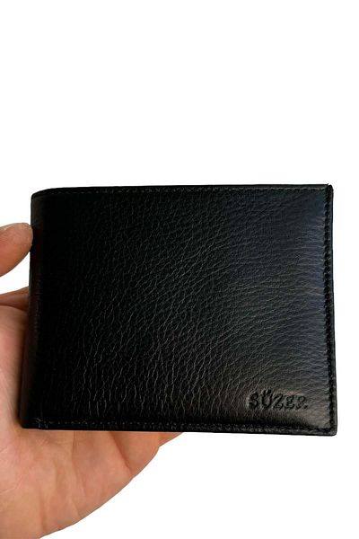 S.S SÜZER DERİ Black Genuine Leather Horizontal Model Classic Men's Wallet with Removable Inner Compartment - Xd-3017