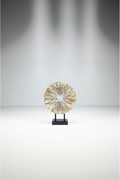 MOBETTO Altın Detaylı Dekoratif Obje Masa Üstü Aksesuar Salon Ev Ofis Dekoras...