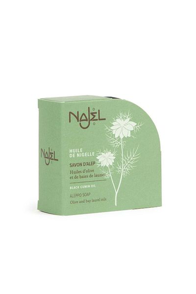 NAJEL Aleppo soap, Najel, with black cumin, for irritated skin, 100g