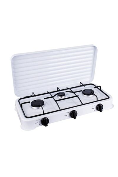 Rovitech Aragaz plita, 3 arzatoare, GPL butelie, 1.1kW-2.2kW, reductor, furtun, coshop