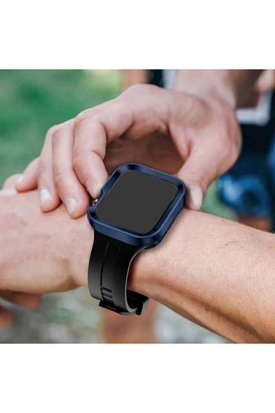REDz Accessories Soft Bumper Case, Silicone, Navy Blue - Apple Watch 42mm Series 10