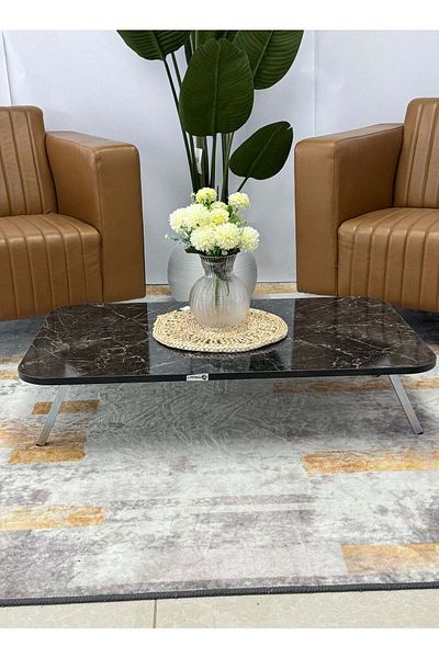 Living Foldable Legs Floor Center Table For Living Room, Kitchen, Meeting Room, Multi-Functional Cof