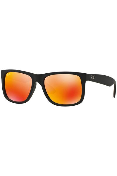 Ray-Ban Ray-Ban Justin RB4165 622/6Q – Sunglasses, Matte Black, Red Mirror Lenses, Size 54