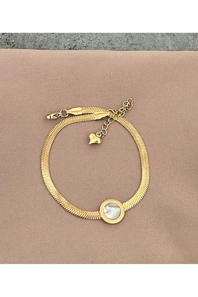 lolajewelry Luxury Steel Gold Color Italian Chain Coral Steel Anklet