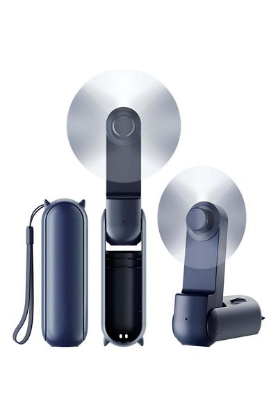 SKYDDAR INNOVATION Ventilator ultraportabil, 3 viteze, pliabil cu baterie portabilă 2000mAh, autonomie 20h, albastru