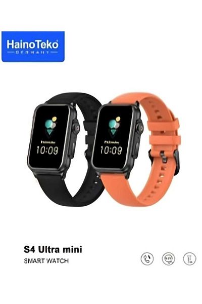 Generic S4 Ultra Mini Smart Watch with AMOLED Screen, Two Silicone Straps, and Wireless Charger
