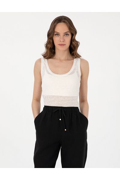 Pierre Cardin Ecru Comfort Fit Knitted Blouse 50306235-Vr019