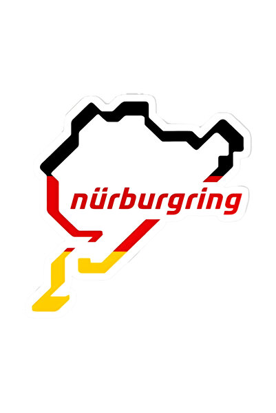 MegaSticker Nürburgring German Sticker Araba, Motorsiklet, Kask, Laptop, Cam ...
