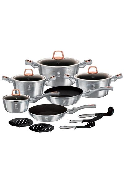 Berlinger Haus Moonlight Edition 15-piece dinnerware set with titanium surface