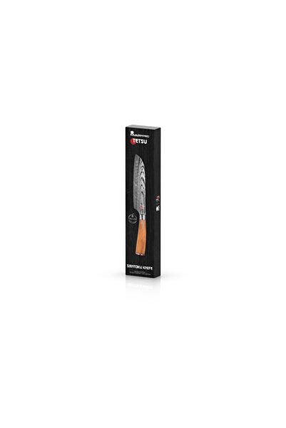 MasterPro Santoku knife TETSU 17.5 cm wood stainless steel
