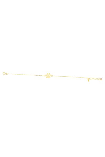 MOHI Fine Jewellery 14k yellow gold paw pattern bracelet
