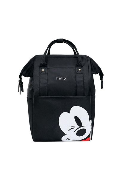 huitich Mums Baby Travel Bag with Cartoon Design Black