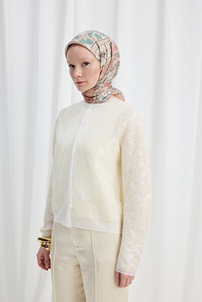 cs camellia scarf Eșarfă moale cu model Milano - Somon