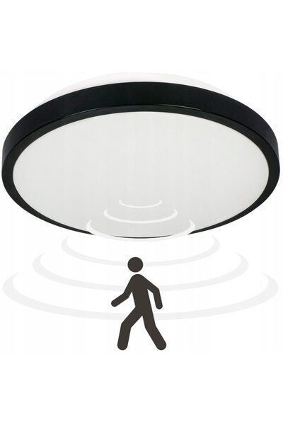 Virone Lampă de tavan VIRONE SELENE CL/2XE27-10MV/B, 2xE27, max. 2x60W, senzor de mișcare, IP54, IK07