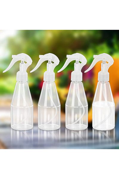 Chifoom Set of 4 CHIFOOM spray bottles, plastic, white, 200 ml, 5.5 x 18.5 x 7 cm
