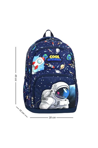 great bags STRONOT SPACE Geantă de școală triplă pentru băieți și cutie termică pentru prânz + suport pentru stilou
