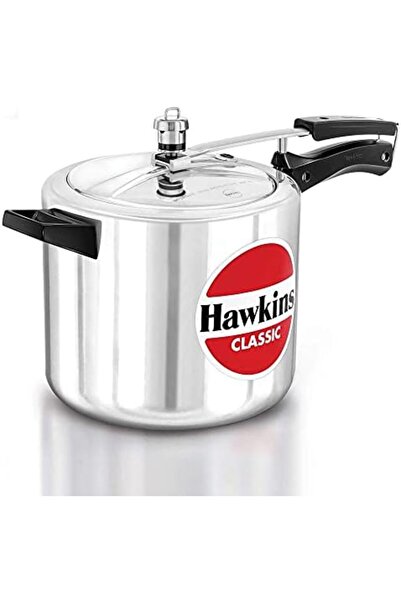 Hawkins Classic Aluminum Pressure Cooker, 6.5 Liters, CL65, Silver