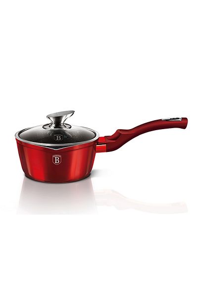 Berlinger Haus Saucepan with lid with marble surface 16 cm Burgundy Metallic Line