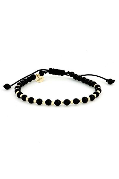 MOHI Fine Jewellery 14k yellow gold ball string bracelet